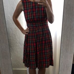 Plaid midi dress